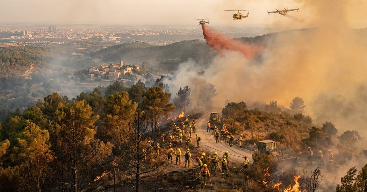 Feuer nahe Madrid eskaliert