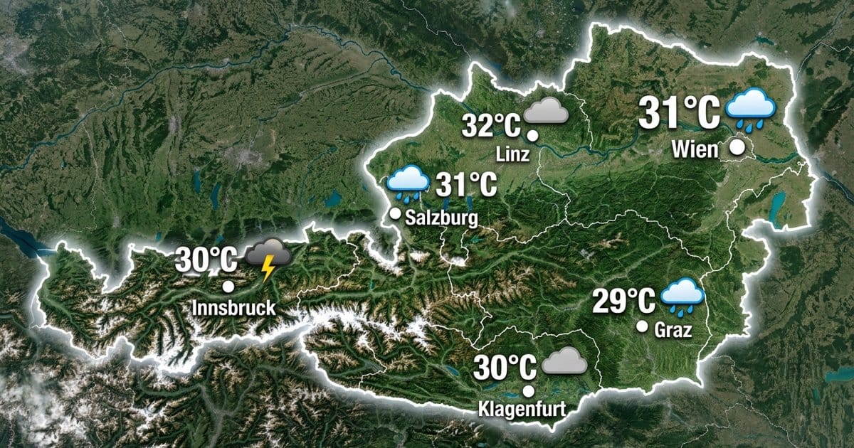 Österreich: warm, teils nass