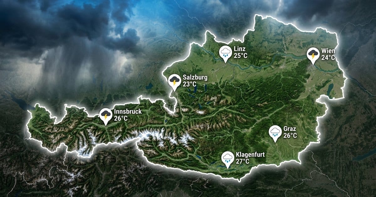 Österreich: Gewitter und Regen