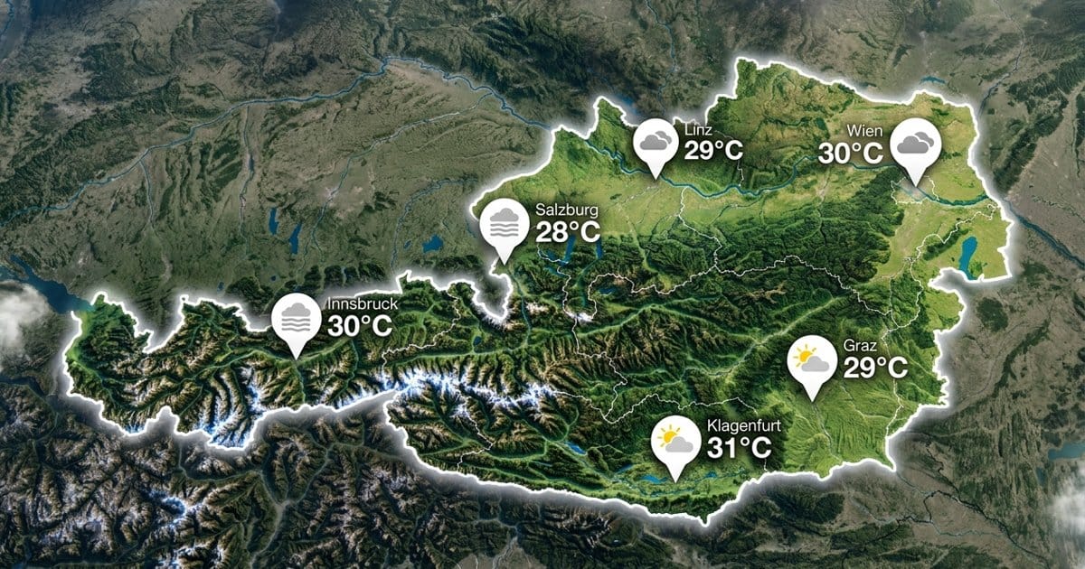 Österreich: warm und trocken