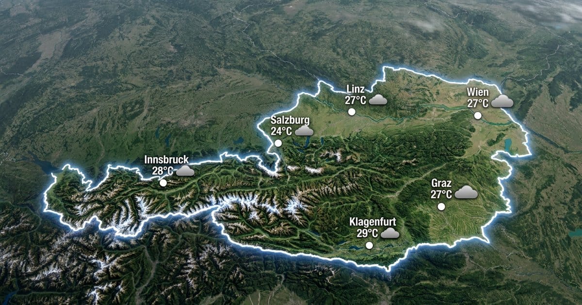 Österreich: bedeckt und warm