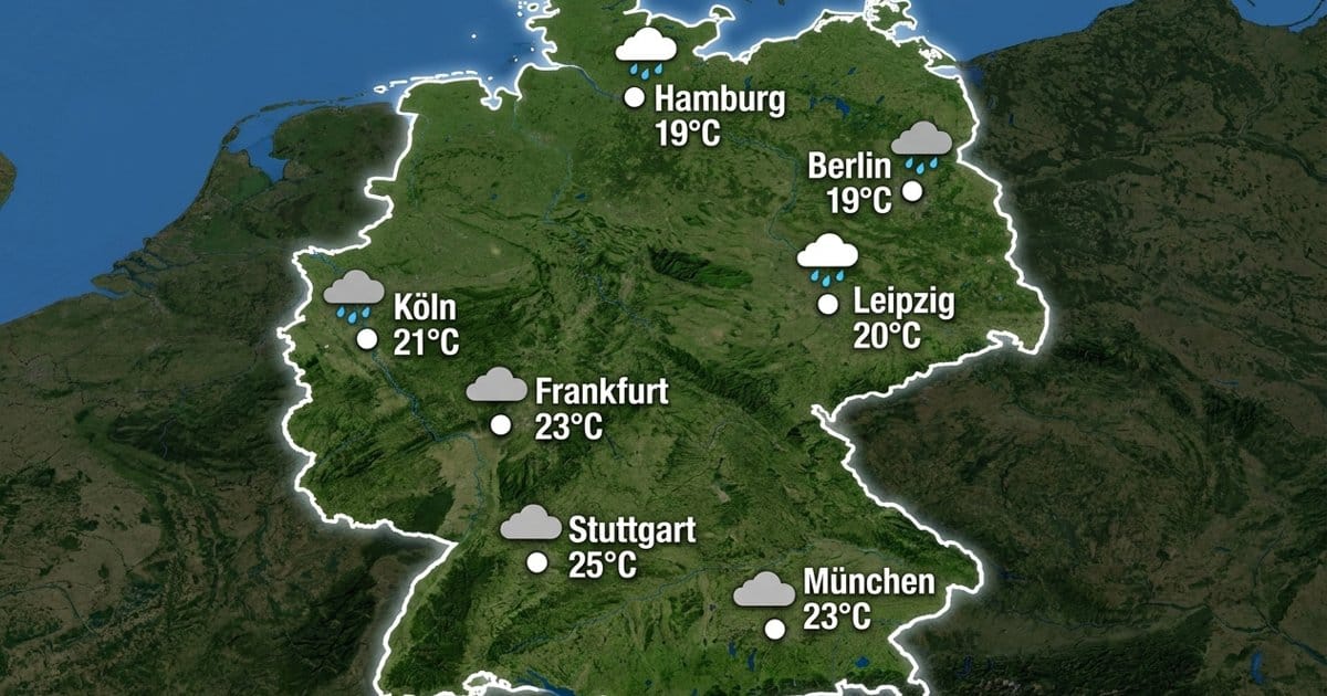 Deutschland: Wolken und Regen