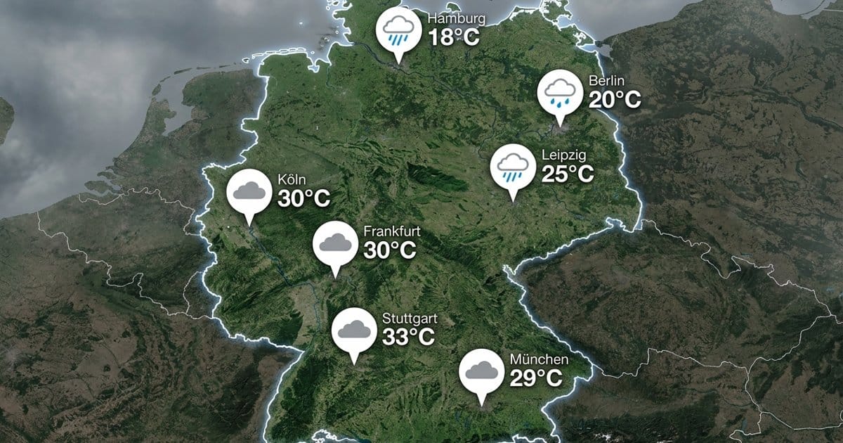 Regen im Norden, Hitze im Süden