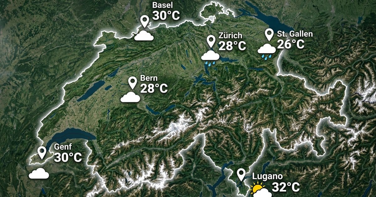 Schweiz: warm, teils nass