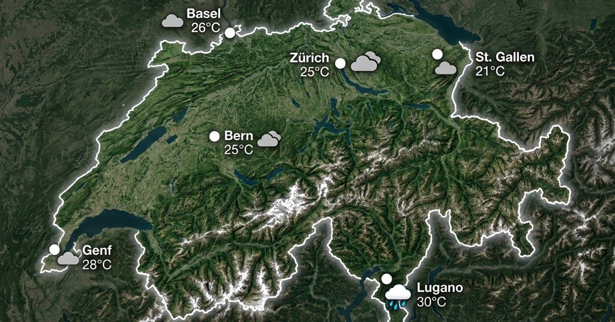 Schweiz: meist bedeckt