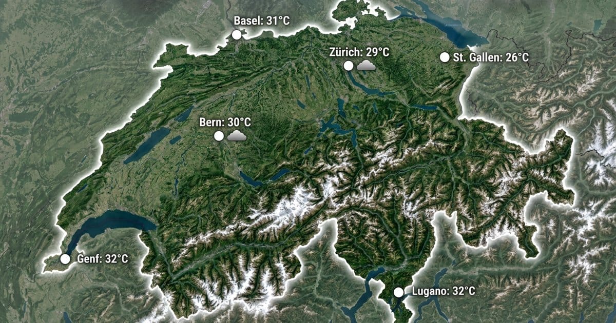 Schweiz: warm und bedeckt