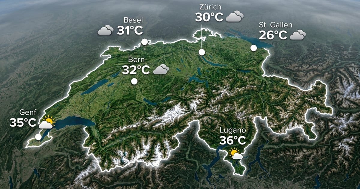Schweiz: heiss und meist trocken