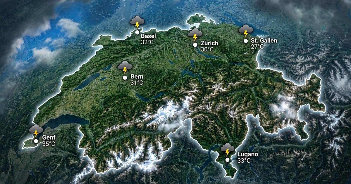Gewittertag in der Schweiz