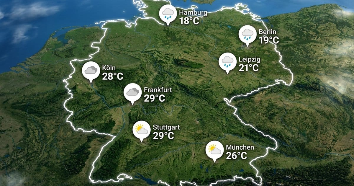 Nord nass, Süden freundlich