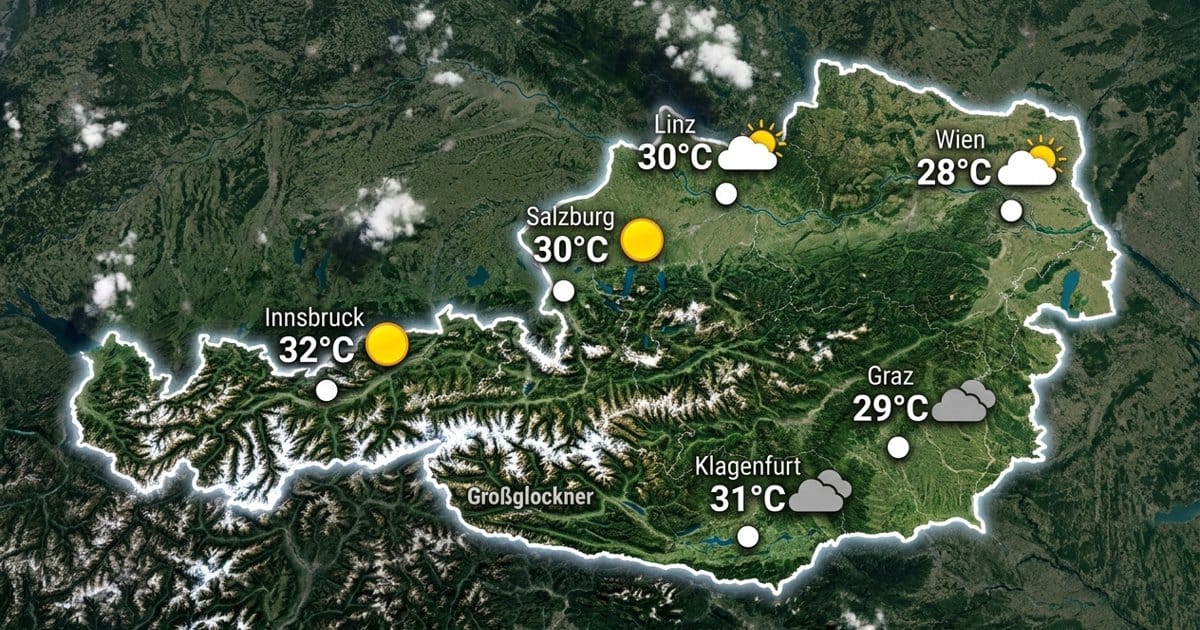 Österreich: warm und trocken