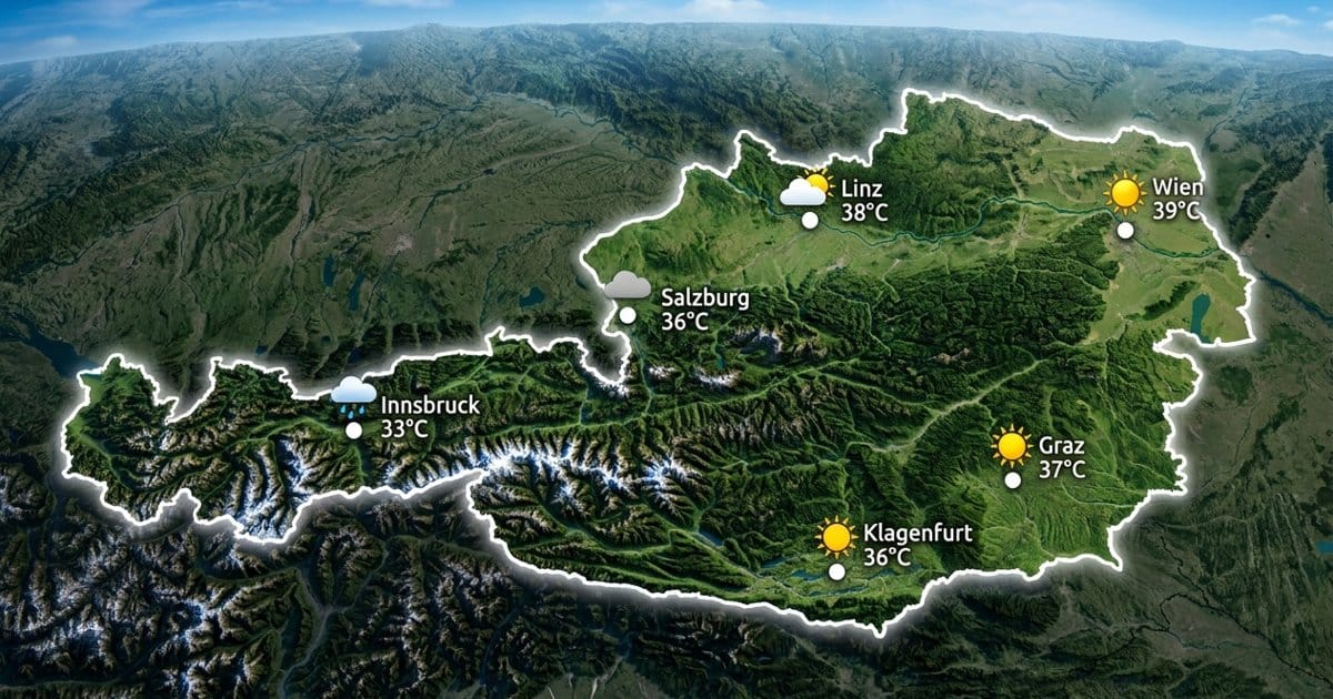 Österreich: heiß und oft sonnig