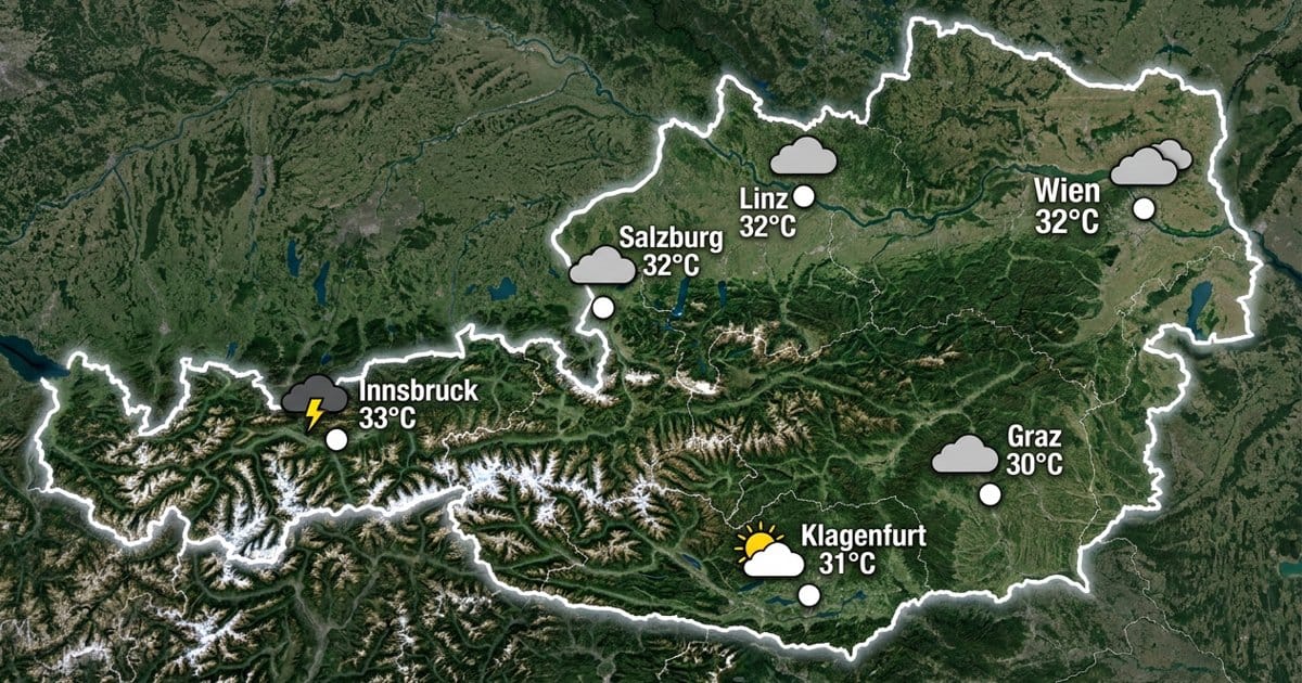 Österreich: warm und oft bedeckt