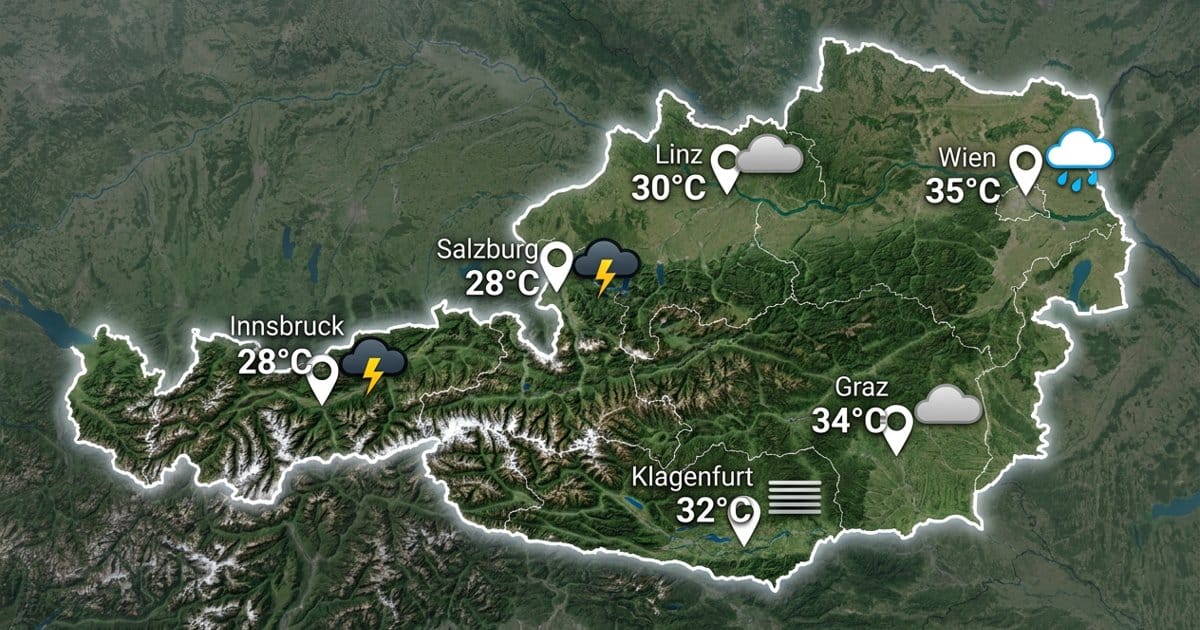 Österreich: Hitze und Gewitter