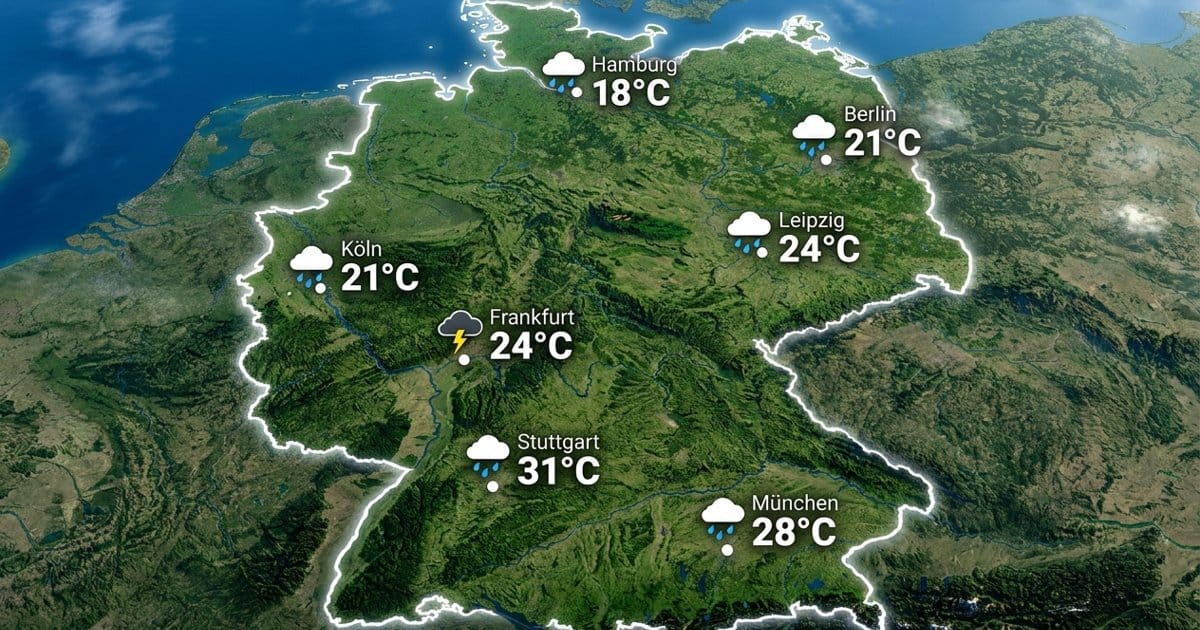 Nass und wechselhaft in Deutschland
