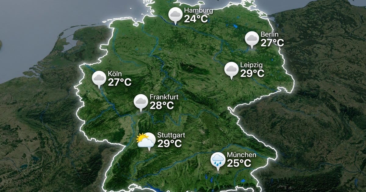 Deutschland: meist bedeckt