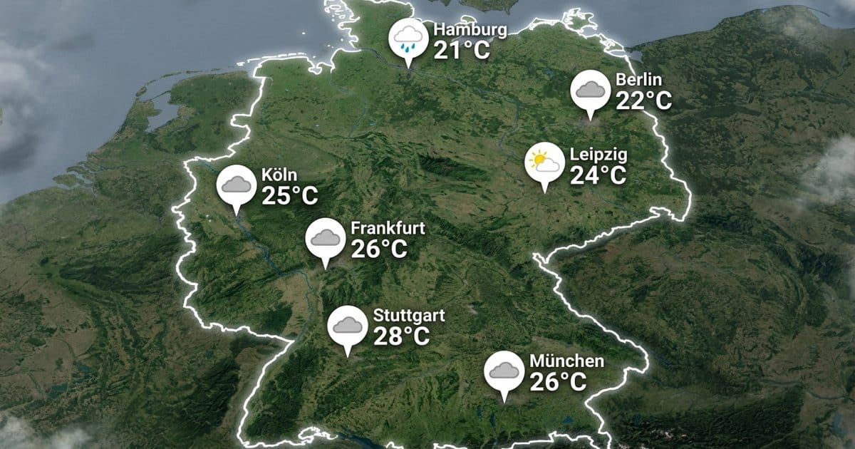 Viel Grau, teils bis 28 Grad