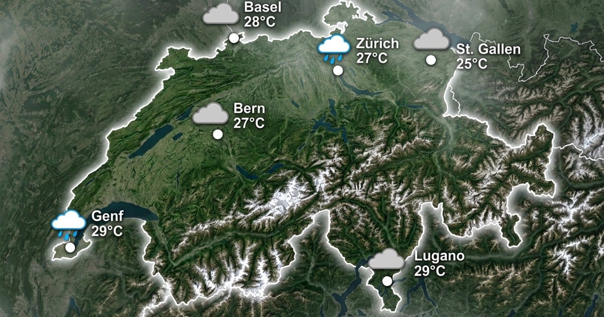 Schweiz: warm, teils Schauer