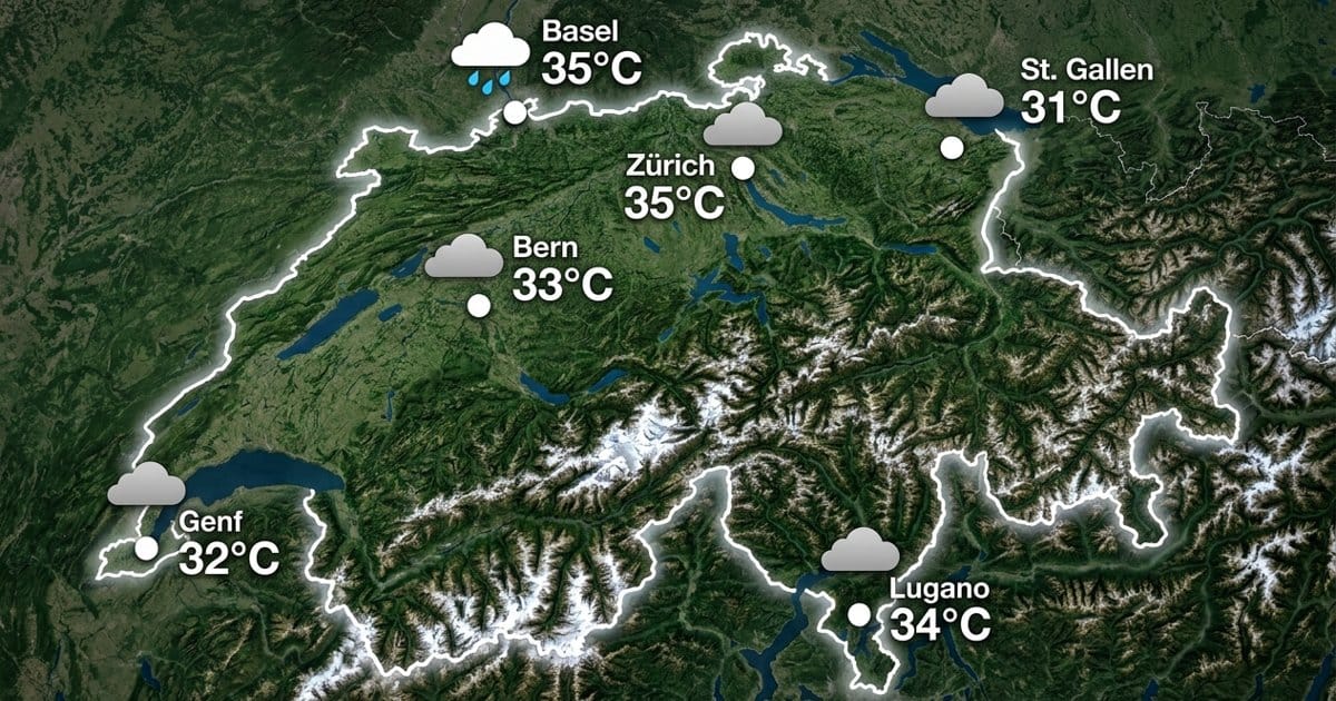 Schweiz: warm und oft bedeckt