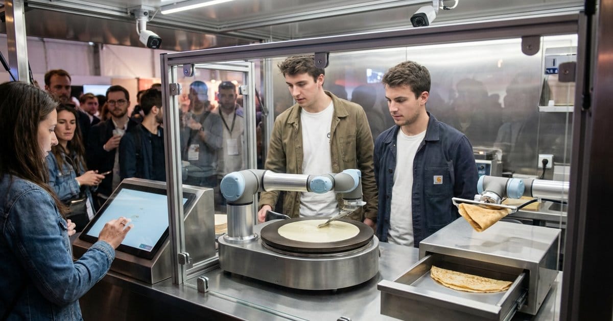Basler Roboter backt Crêpes