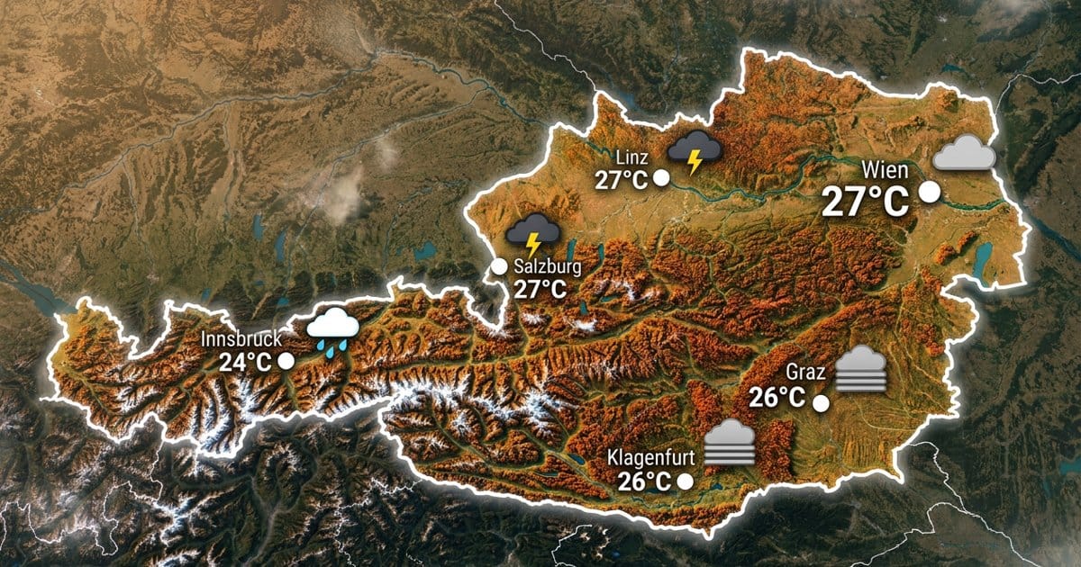 Österreich: Sonne, Nebel, Gewitter