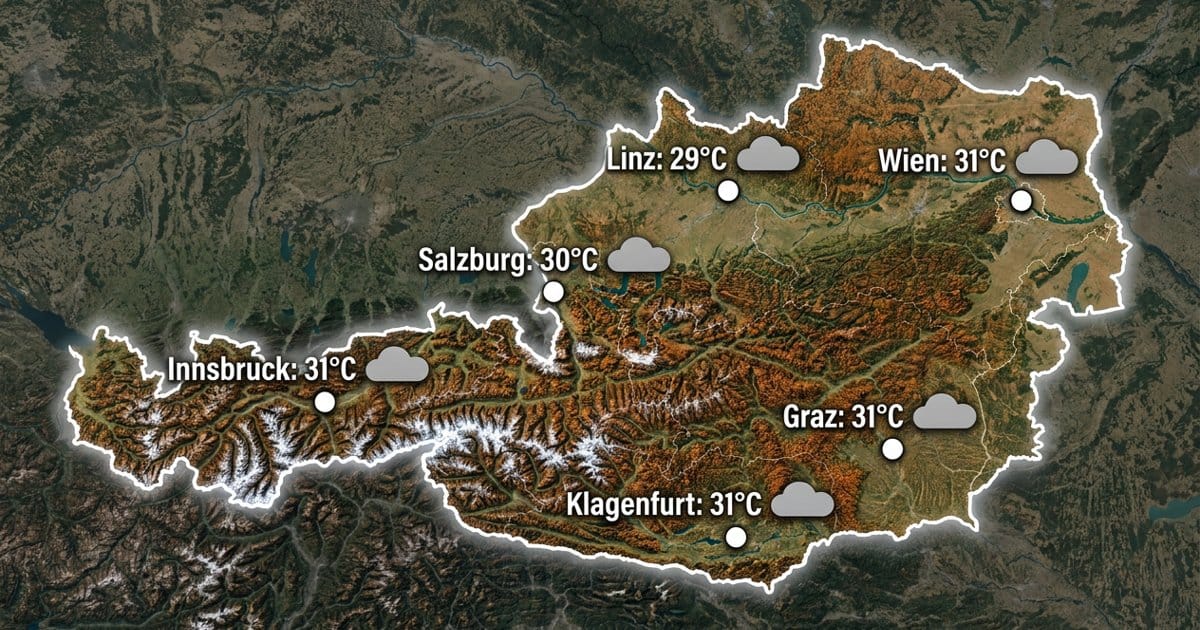Österreich: warm und bedeckt