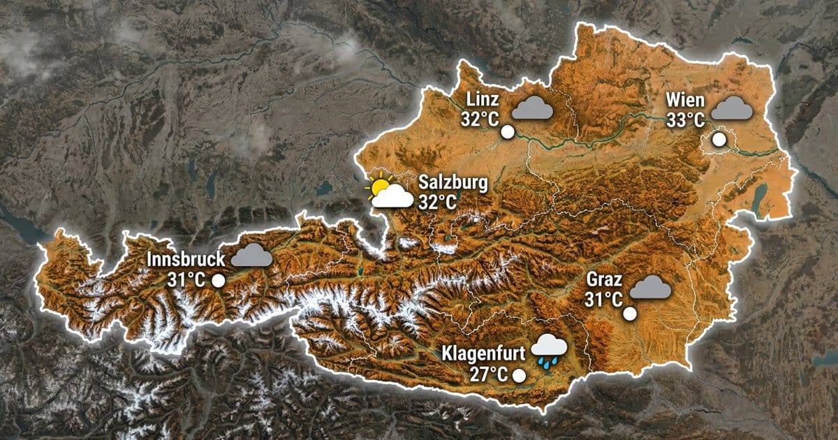 Österreich: warm und oft bedeckt