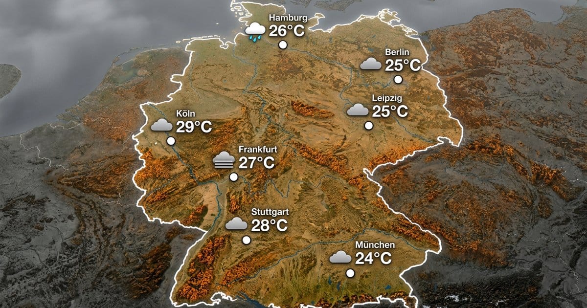 Deutschland: mild und oft bedeckt