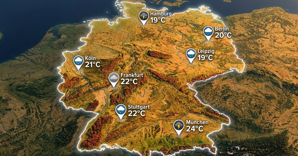 Deutschland: nass und wechselhaft