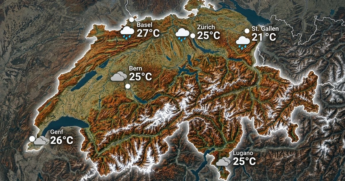 Schweiz: Regen im Osten
