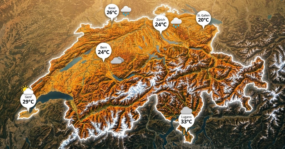 Schweiz: Sonne, Wolken, Schauer
