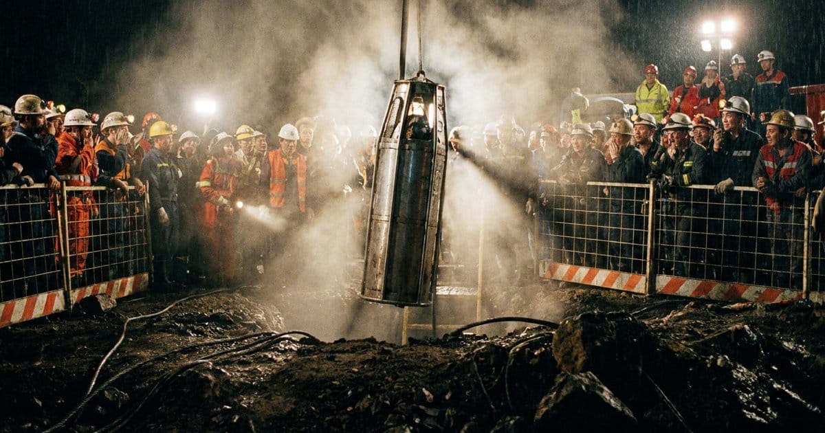 33 Kumpel wieder am Tageslicht