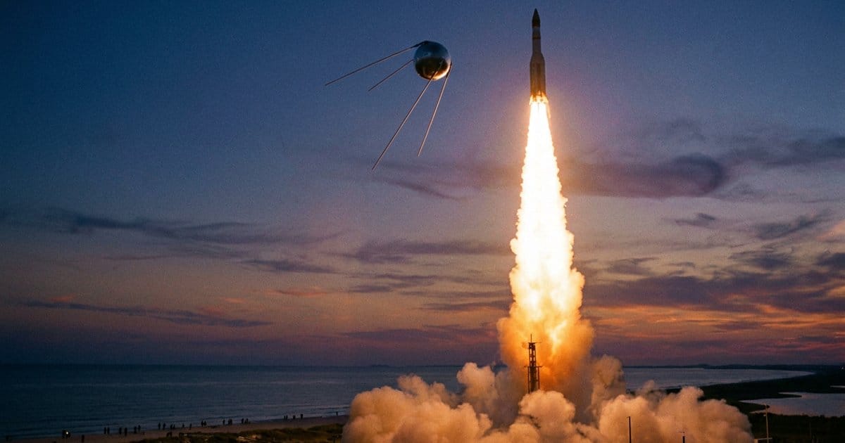 Sputnik startet ins Raumfahrtzeitalter