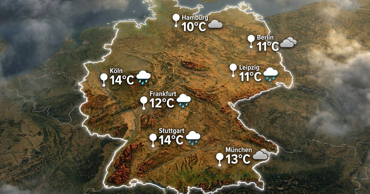 Grauer Herbsttag in Deutschland