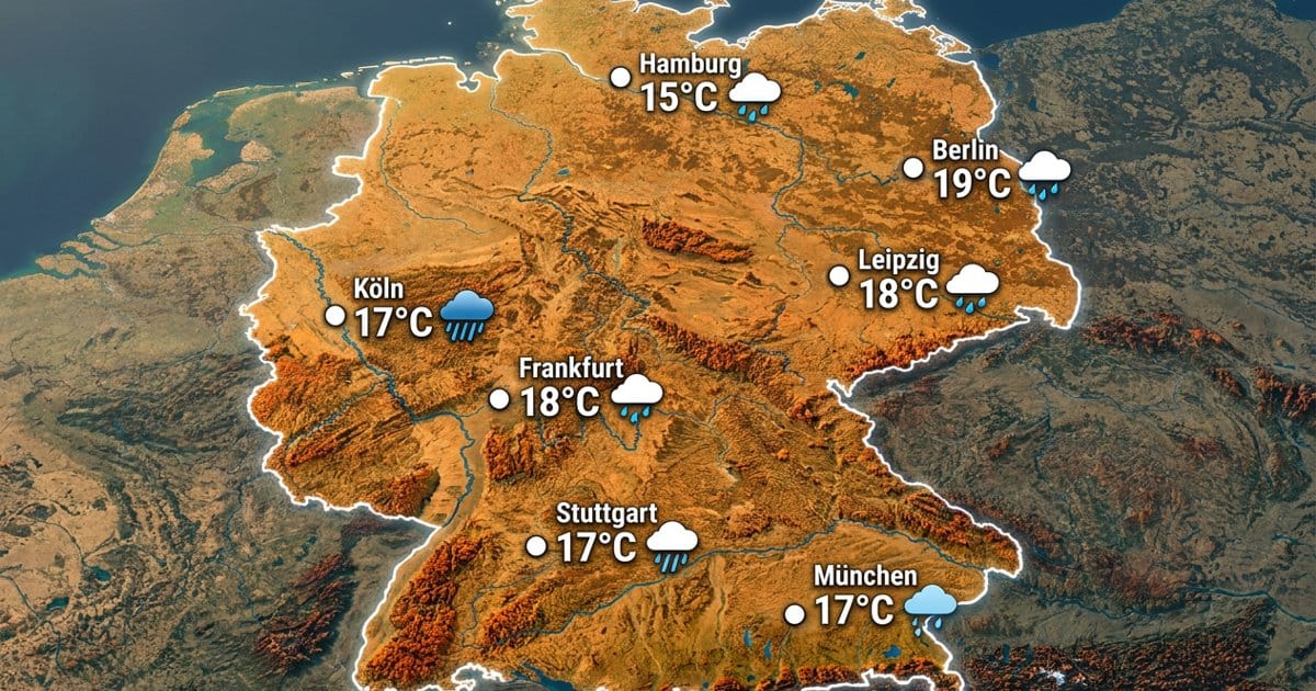 Deutschland: nass und kühl