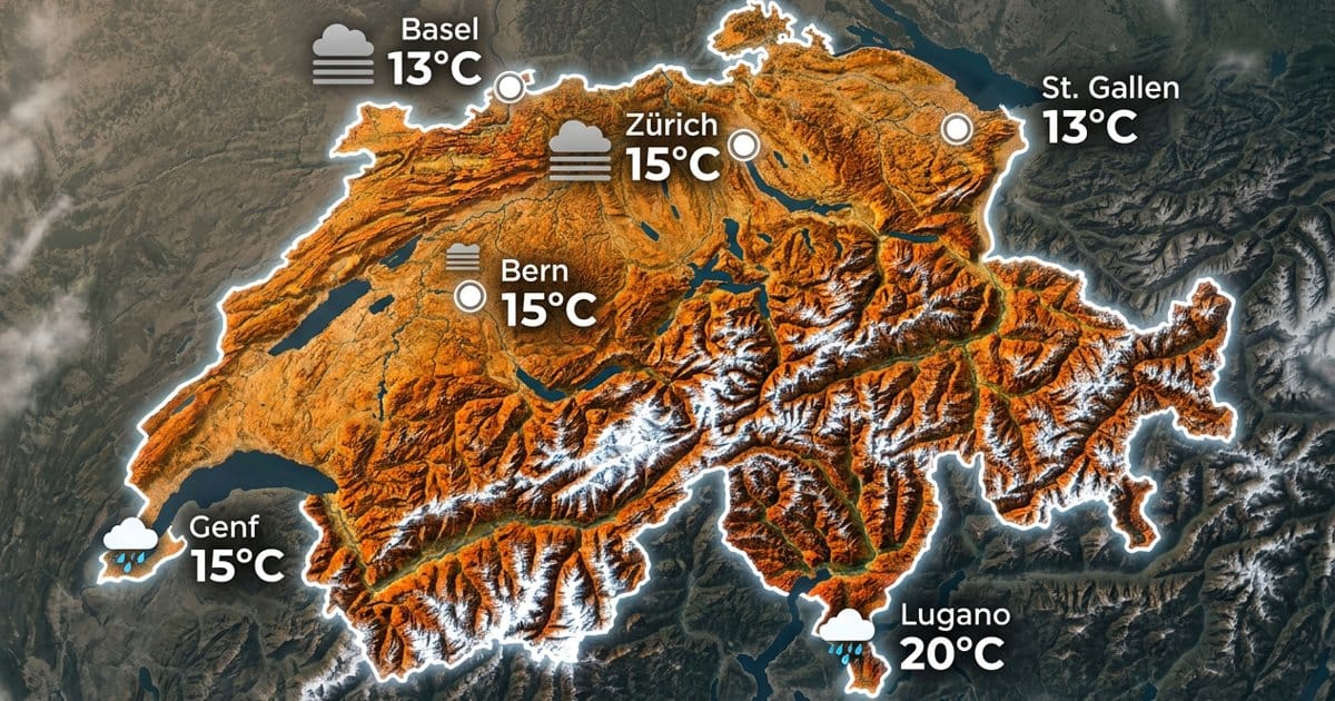 Schweiz: Viel Nebel, teils Regen