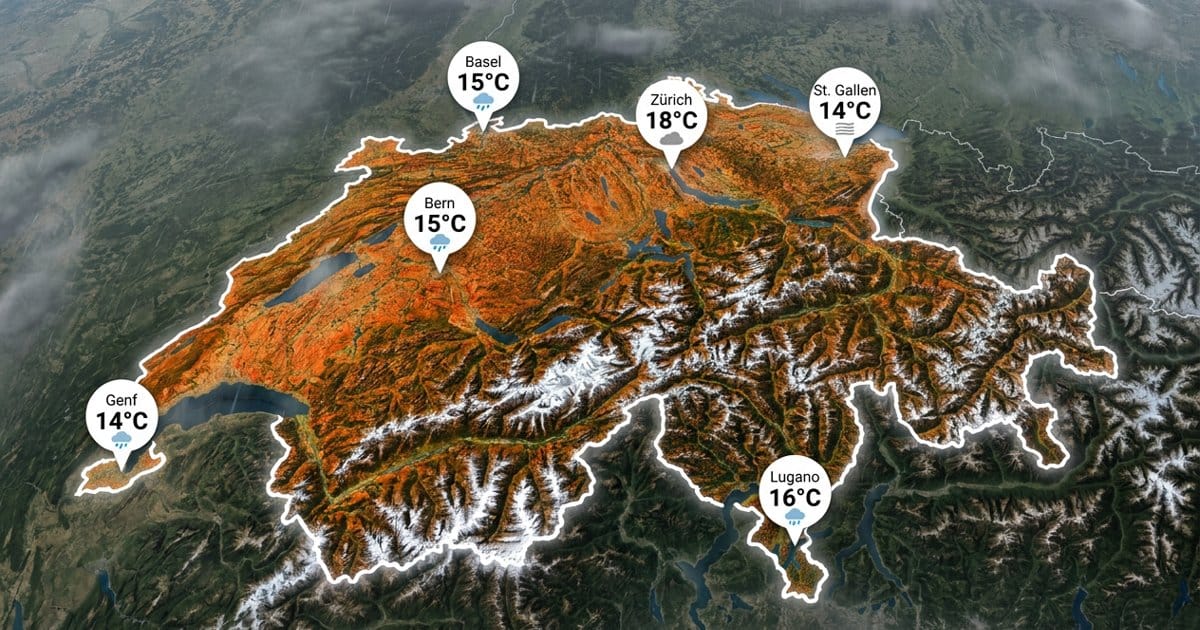 Schweiz: Regen im Süden
