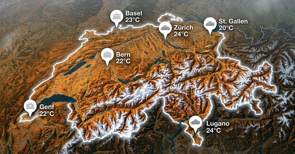 Schweiz: mild und oft trüb
