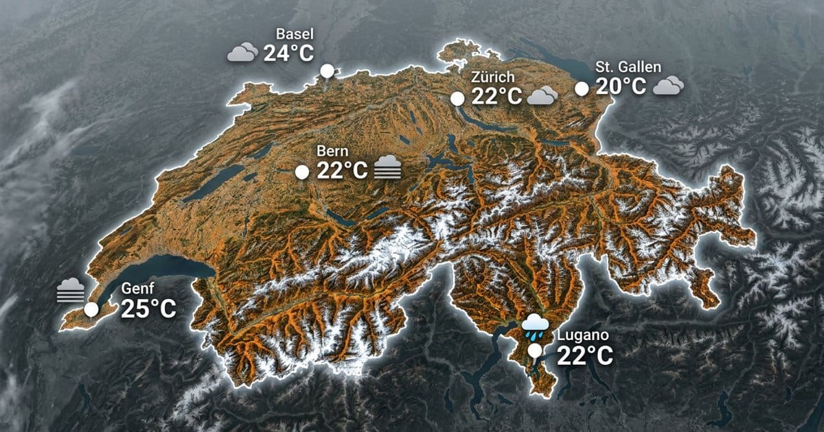 Schweiz: mild, oft bedeckt