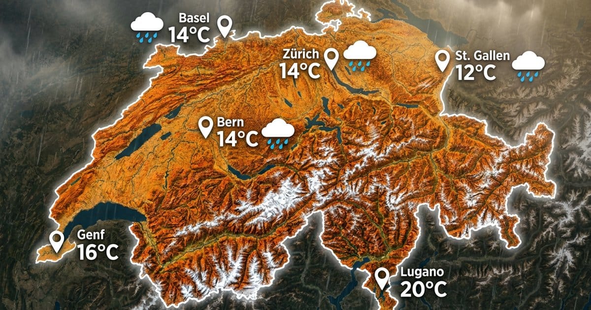 Schweiz: Viel Regen, Süden milder