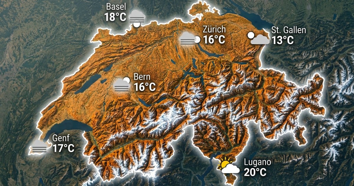 Schweiz: Oft neblig, mild