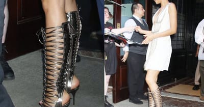Zendaya holt Römer-Sandalen zurück