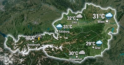 Österreich: warm, teils nass