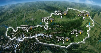 Österreich: Gewitter am Sonntag