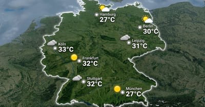 Heißer Sonntag in Deutschland