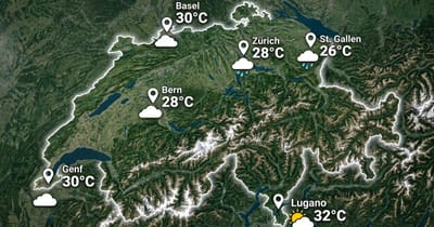 Schweiz: warm, teils nass
