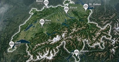 Schweiz: meist bedeckt, mild