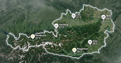 Österreich: warm und oft bedeckt