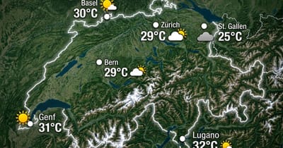 Schweiz: sonnig und warm