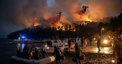 Flammen-Panik auf Chalkidiki