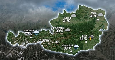 Österreich: heiß, teils nass